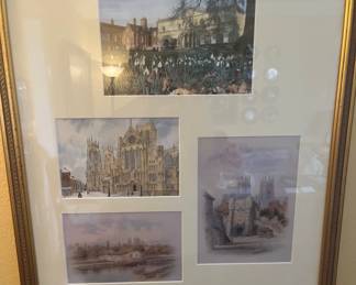 Vintage watercolor prints