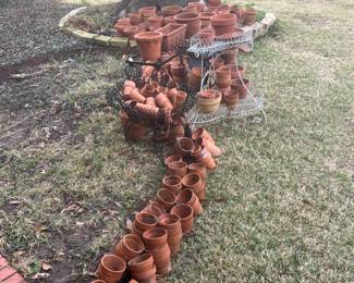 Watch your step; pots are around metal edging!