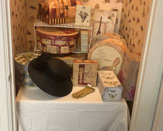 Vintage hats and hat boxes