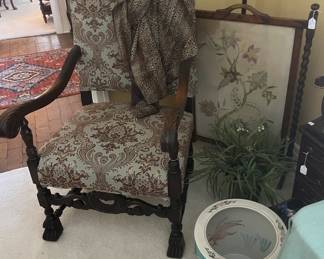 Large, mahogany chair