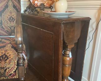 Closer look of antique table