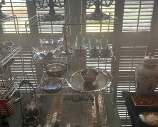 Large, vintage silverplate tray 