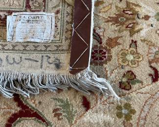 Large wool pile area rug, 97”, 130”