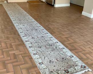 Wool pile runner, 244”, 32” . Price 195.00