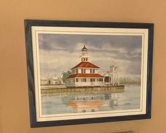 Light house picture framed. $30