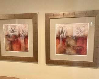 Pair of wheat pictures 31”, 31”. Price for pair $35