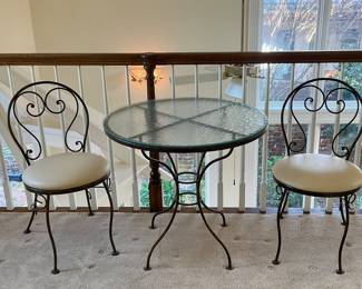View of bistro set