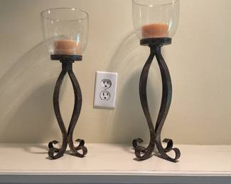 Pair of hurricane candles. Price $20