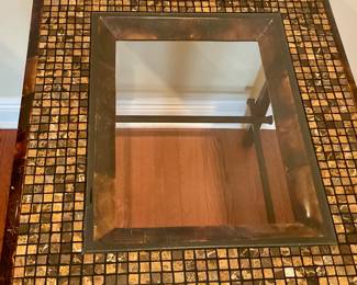 Top of tile and glass side table