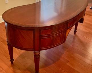 Beautiful kidney shaped desk, measures 5’ long, 2’2” wide, 2’6” tall. Asking price $495