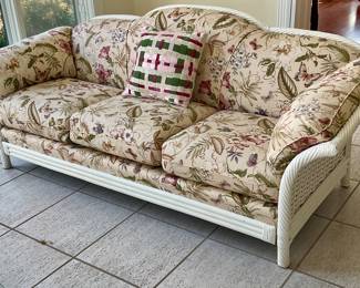 Floral and wicker Sofa. Price