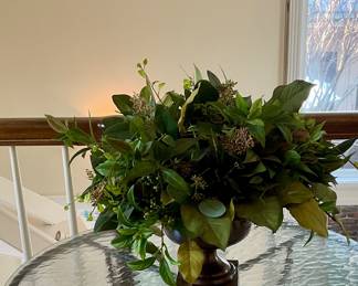 Silk plant in urn. Price $20