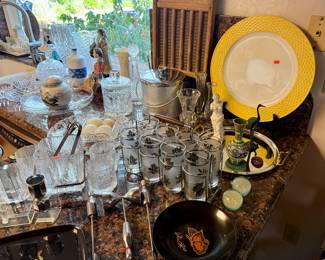 Tiffany and Company / LARGE yellow/ white Platter