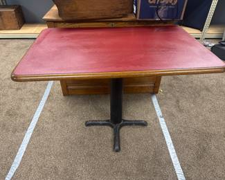 Vintage restaurant table