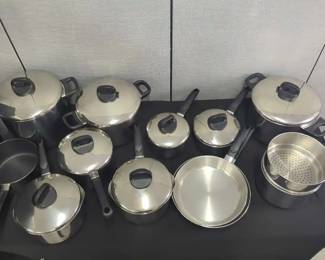 Set Of Revere Ware Pots And Pans