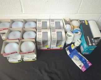 Assortment Of Lightbulbs Including 11 Satco And Others