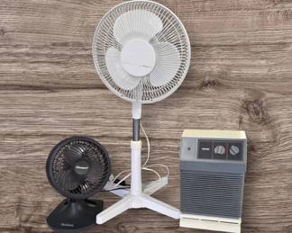 Pair Of Fans And A Heater
