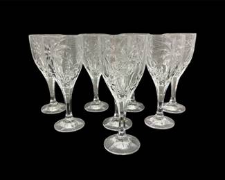 a8 Godinger Palm Crystal Wine Glasses