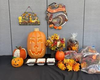 Halloween Thanksgiving Fall Decor Lot