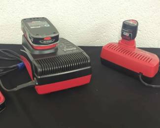 Two Drill Battery Charger With 3 Batteries