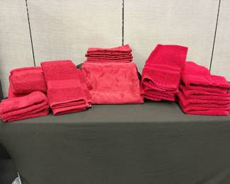 Red Tablecloth, Napkins Towel Sets