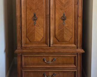 Stanley Solid Walnut Italian Neoclassical Tuscan Style Door Chest