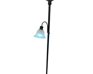 Black Torch Double Light Floor Lamp
