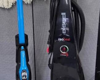 Bissell Pro Heat Advanced Carpet Cleaner And Bissell Featherweight Cordless Vacuum