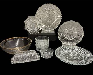 a4 Vtg. Arcoroc France Glass Bowls, Anchor Hocking Glass Plate More