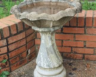 Wonderful Old Cement Birdbath