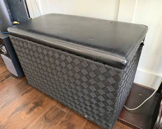 Black storage bench 55x14x32.5