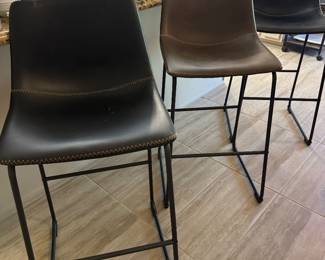 Leather barstools
