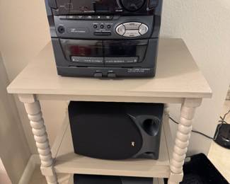JVC compact stereo and 2 speakers