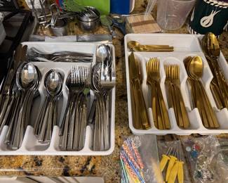 Beautiful large sets of flatware 