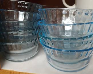 Light blue custard bowls from Brazil