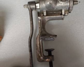 Antique Russ win number zero Canadian meat grinder