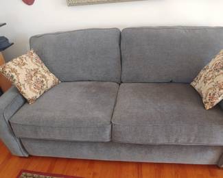 Blue fabric Queen sleeper sofa