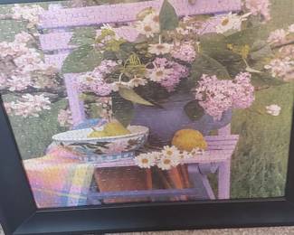 Framed still life puzzle picture