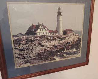 Matted framed Lighthouse print