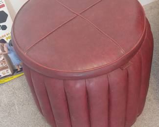 Red leather storage