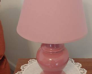 Small pink table lamp