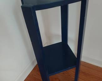 Dark blue wood plant stand