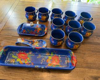 Blue lapis flower market collection (other than plates and bowls)