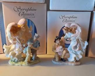 Seraphim Classics Katherine, Carrying Touch Angel With Fireman, Policeman, Medical Professionals