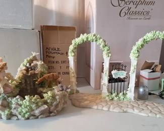 001 Seraphim Classics Eden Fountain and Garden Gate with Accessories