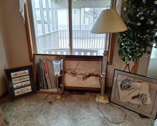 Framed Artwork, Mirror Decorative Lighting