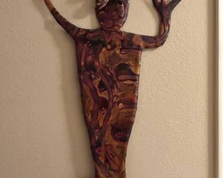 Kathleen Matsinger painted copper art piece