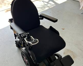 Quantum electric wheelchair, control panel provides many features with joystick mobility.