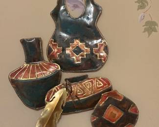 Southwestern decor brass wall art