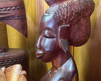 Fulani woman ironwood bust